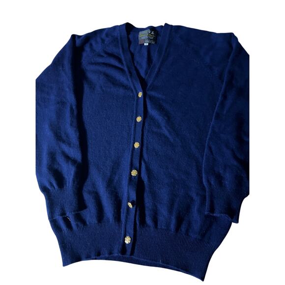 Snow Lotus Pure Cashmere Cardigan Blue Women’s Size 38 US Medium - Picture 1 of 6